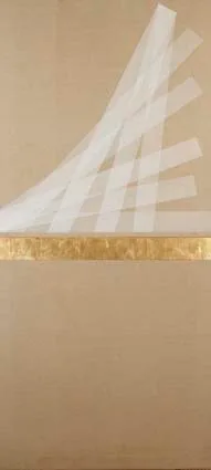 Patrick Scott, GOLD PAINTING 65, gold leaf and tempera on unprimed canvas