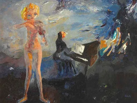 Colin Middleton, MUSIC, oil on canvas