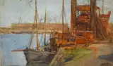 William Conor, THE DREDGER - YORK DOCK, (BELFAST) 1908