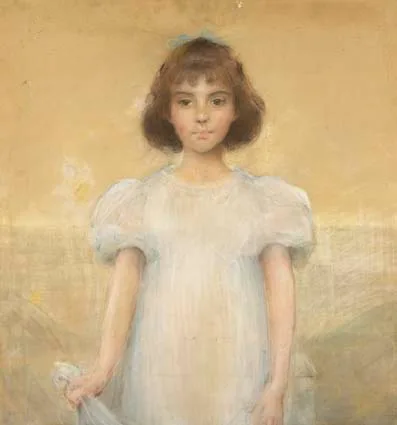 Louise Jopling, THE ANXIOUS MOMENT, pastel drawing on canvas with a prepared ground