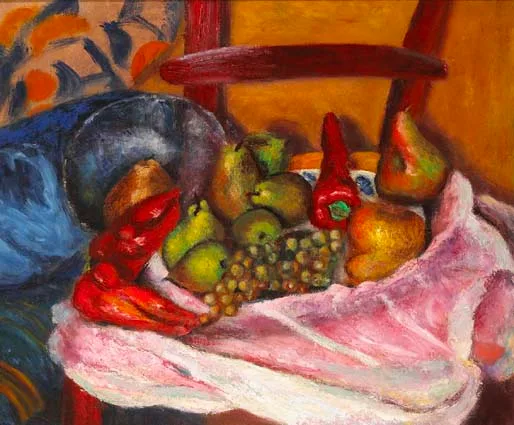 Renée O'Conor, NATURE MORTE AUX FRUITS, oil on canvas