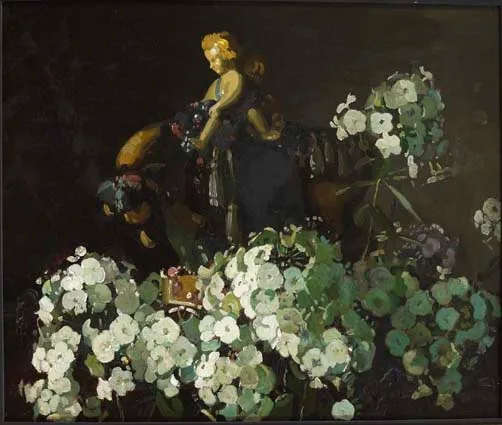 PHLOX by Herbert Davis Richter, oil on canvas, offered Apr 2003