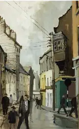 Cecil Maguire, HUMANITY DICK'S WINDOW, SHOP STREET, GALWAY