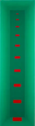 RECEDING RED by Francis Tansey, acrylic on canvas, sold Apr 2003