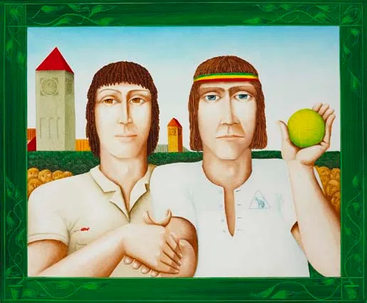 CHAMPION by Barry Castle, oil on board, offered Apr 2003