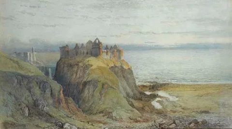 John Syer, DUNLUCE CASTLE, COUNTY ANTRIM, watercolour