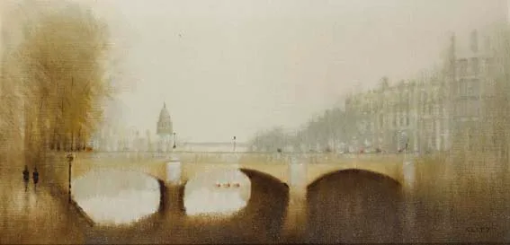 O'CONNELL BRIDGE, DUBLIN by Anthony Robert Klitz, oil on canvas, sold Apr 2003