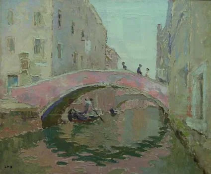 Letitia Marion Hamilton, BRIDGE SCENE, VENICE, oil on canvas
