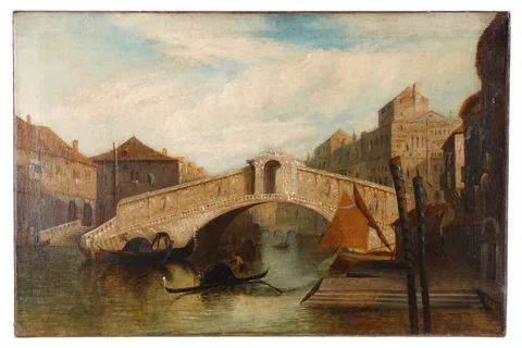 James Salt, The Rialto Bridge, Venice, oil on canvas