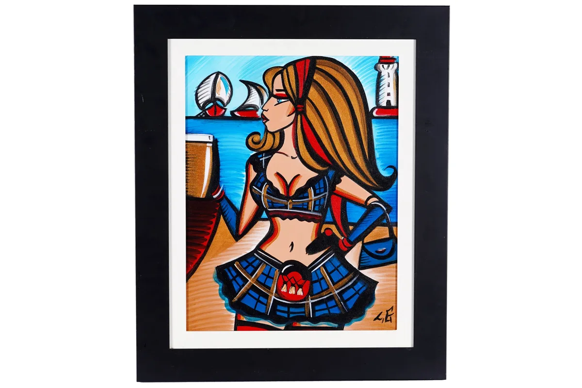 Laettia Guilbaud, Seaside Girl, oil on canvas
