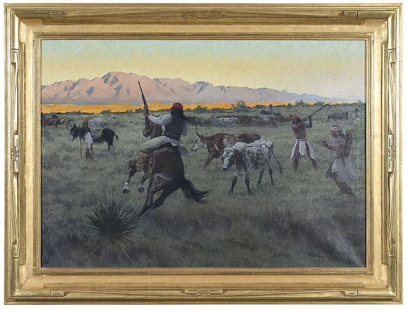 Francis Beaugureau, The Raiding Party, oil on canvas