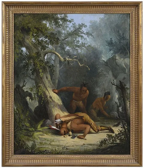 Carl Ferdinand Wimar, The Trackers, oil on canvas