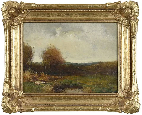 Robert Bruce Crane, Tonalist Landscape, oil on canvas