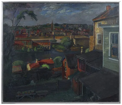 Francis Speight, View of Manayunk, oil on canvas