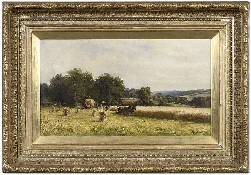 Thomas Bigelow Craig, Haying, oil on canvas