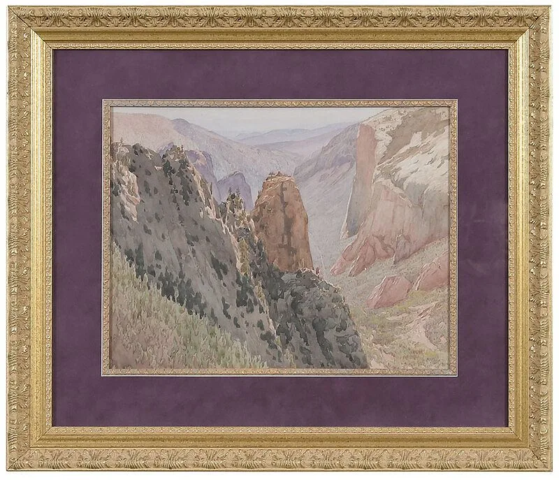 Canyon Scene by Gunnar Widforss, watercolor on paper, offered May 2021