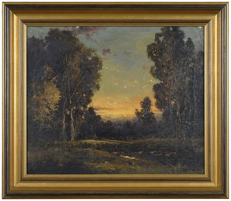 Sunset by Robert William Wood, oil on canvas, sold May 2021
