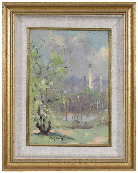 Gladys Nelson Smith, Landscape, oil on board