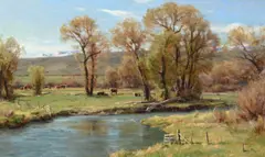 Clyde Aspevig, Spring at Two Dot, Montana, 1994, oil on canvas laid on board