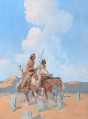 Oscar E. Berninghaus, The Advance Scouts (ca. 1915), oil on canvas laid on board