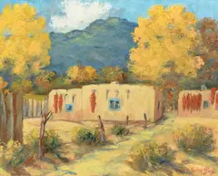 Laverne Nelson Black, On the Way to Cimarron Canyon, oil on canvas
