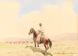 Edward Borein, Arizona Cowboy, watercolor on paper