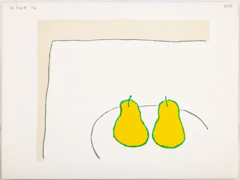 William Scott, Lemon Pears, 1974, Lithograph on paper