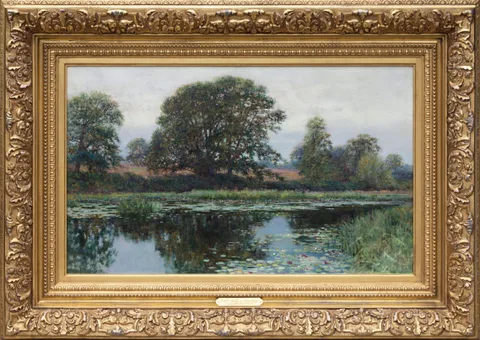 Lilly Pond by Robert Ward Van Boskerck, Oil on canvas, sold Nov 2023