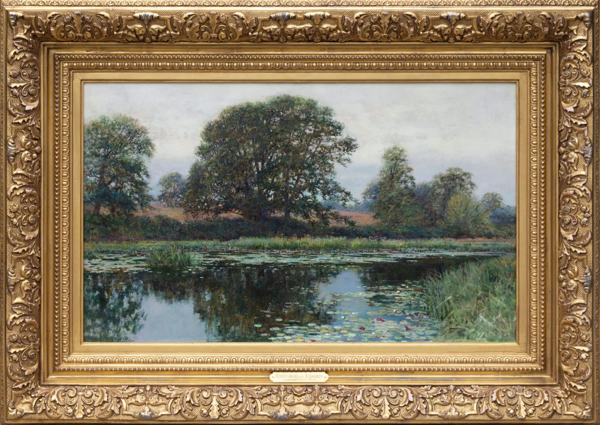 Robert Ward Van Boskerck, Lilly Pond, Oil on canvas