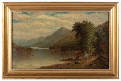 George W. Waters, Lake George, Oil on canvas