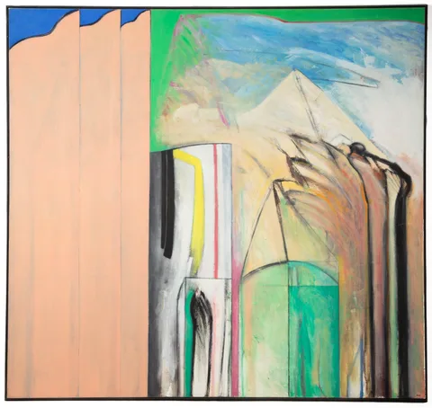 Ramiro Llona, edipo frentea la esfinge" Mayo 1985, New York, Oil on canvas
