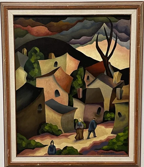 William S. Schwartz, Untitled, Oil on artist board