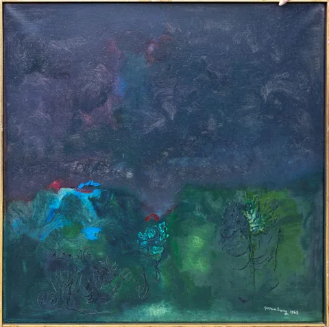 Ralph Rosenborg, Evening Landscape, 1968, Oil on canvas