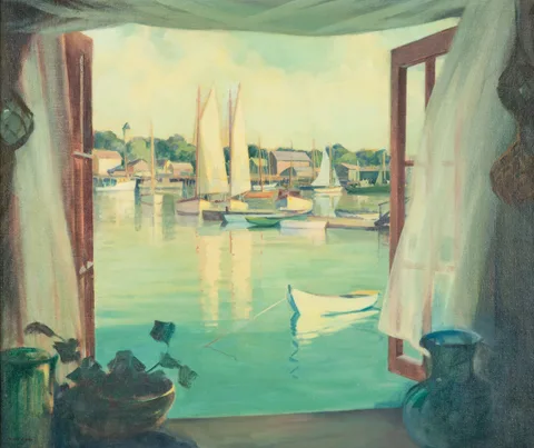 Clifford McCormick Ulp, View of Gloucester Harbor, Oil on canvas