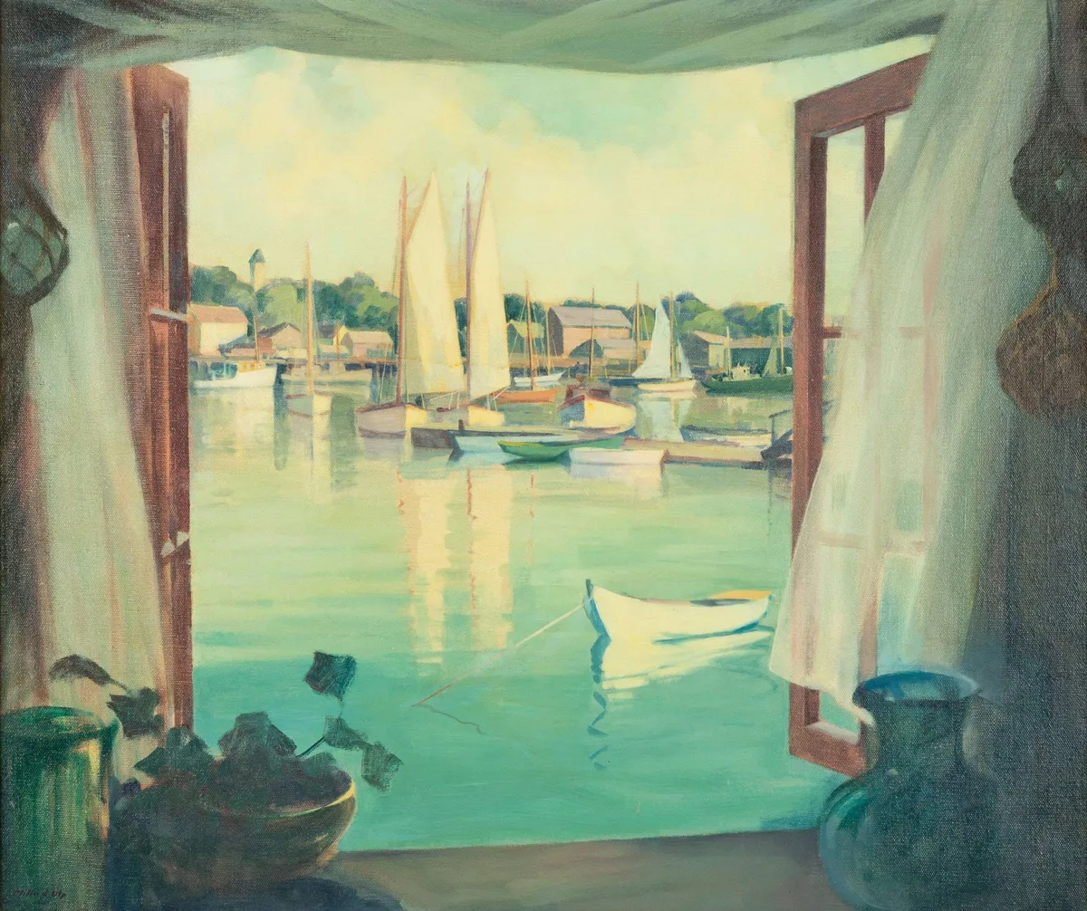 Clifford McCormick Ulp, View of Gloucester Harbor, Oil on canvas