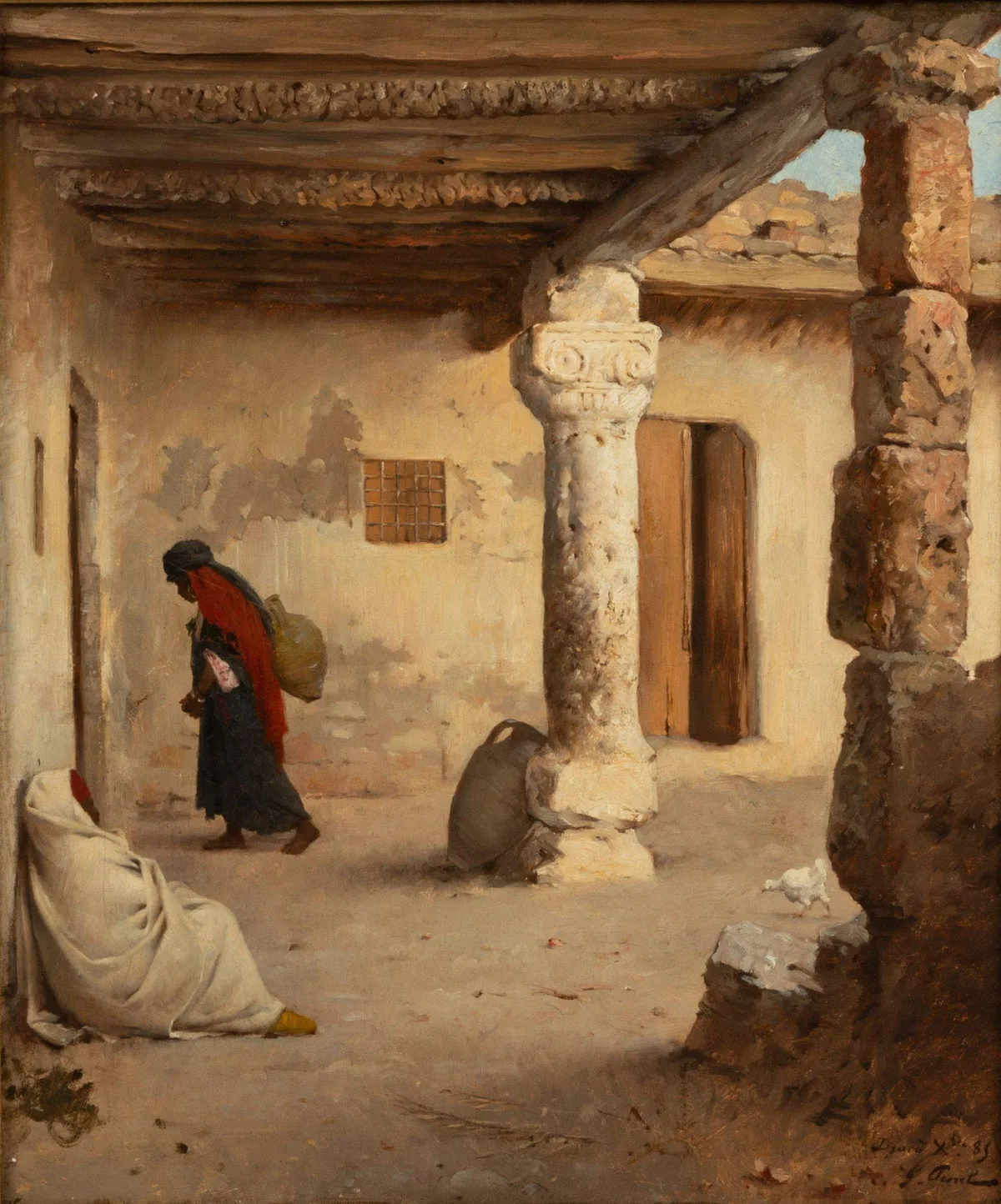 Gustave Nicolas Pinel, Middle Eastern Scene, Oil on canvas