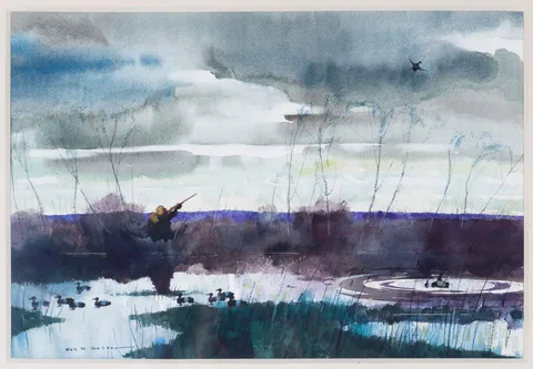 Roy Martell Mason, Last Chance, Watercolor
