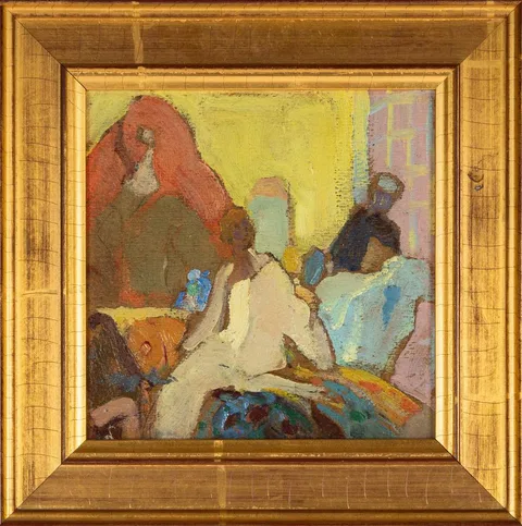 Alexander Oscar Levy, Study of a Woman, Oil on panel