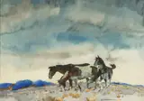 Roy Martell Mason, Horses in a Field