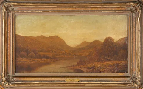 Charles Wilson Knapp, On the Susquehanna, Oil on canvas