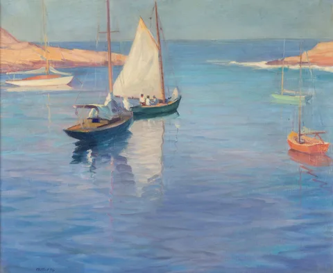 Clifford McCormick Ulp, In the Harbor, Oil on canvas