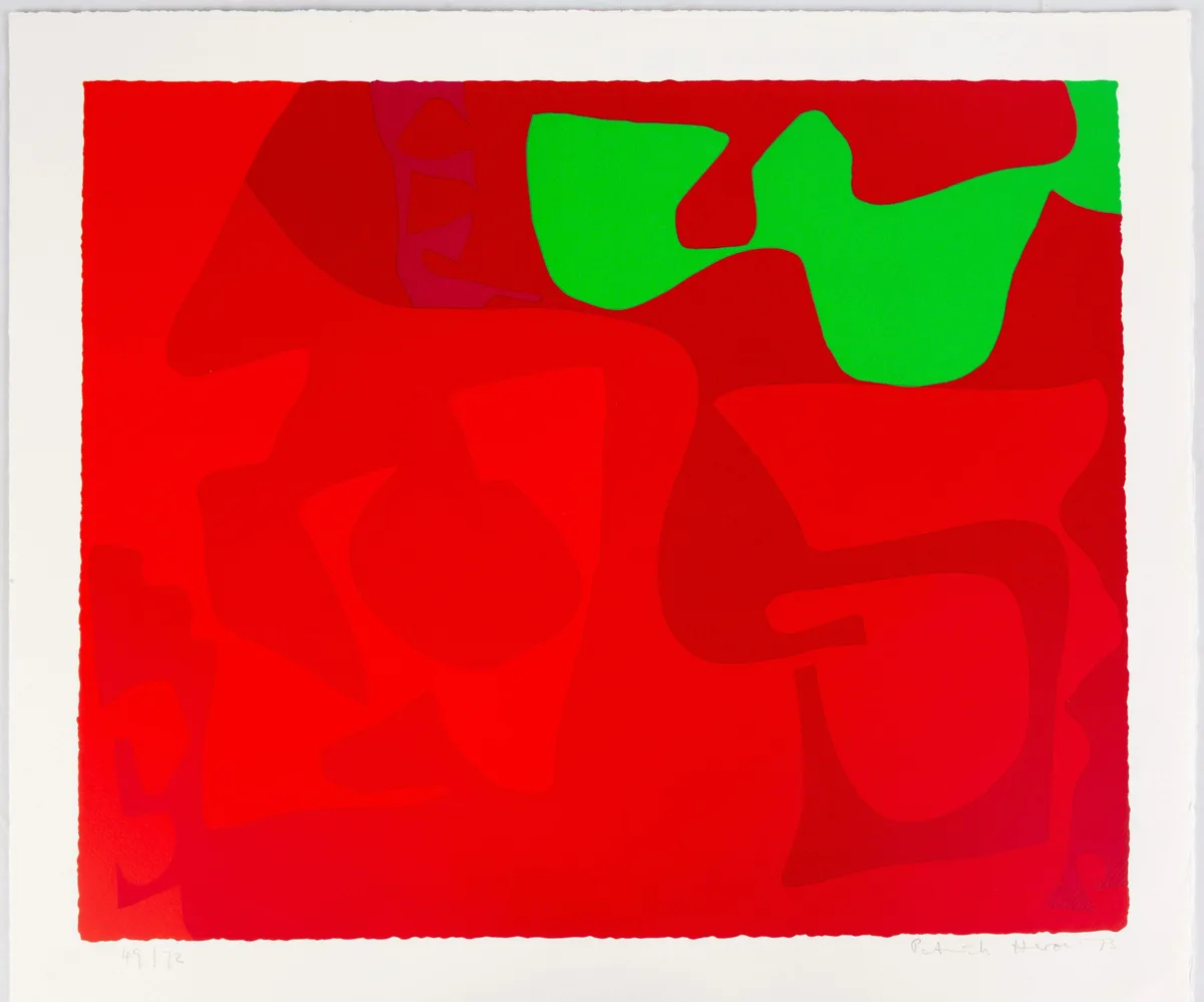 Small Red - Jan 1973: 2 by Patrick Heron, 1973, Lithograph in colors, sold Jan 2024