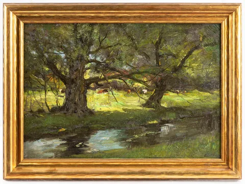 Charles Gruppe, Old Landmarks, Caledonia Creek, Oil on canvas