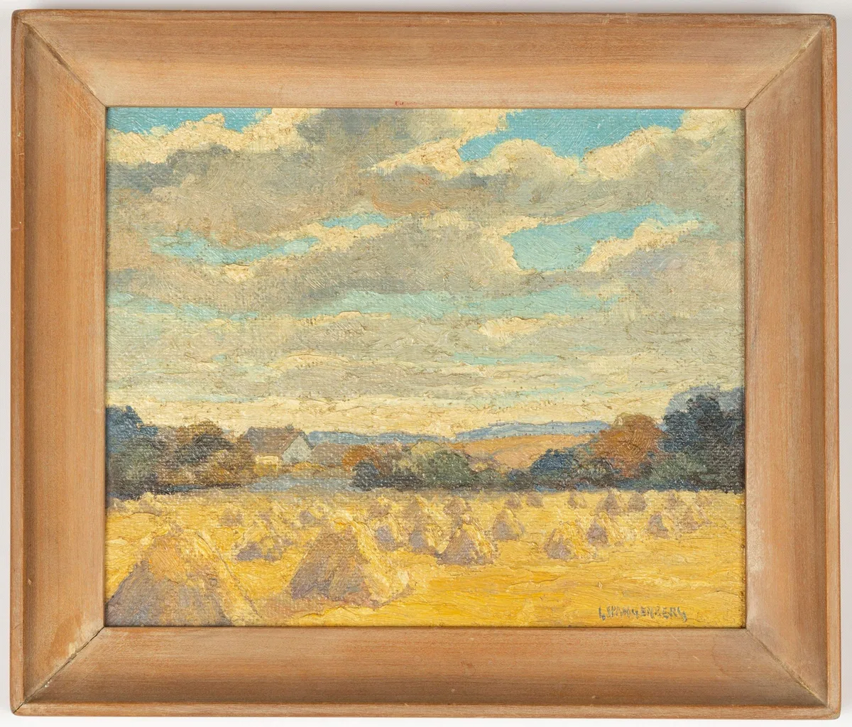 Landscape by George Spangenberg, Oil on artist board, sold Jan 2021