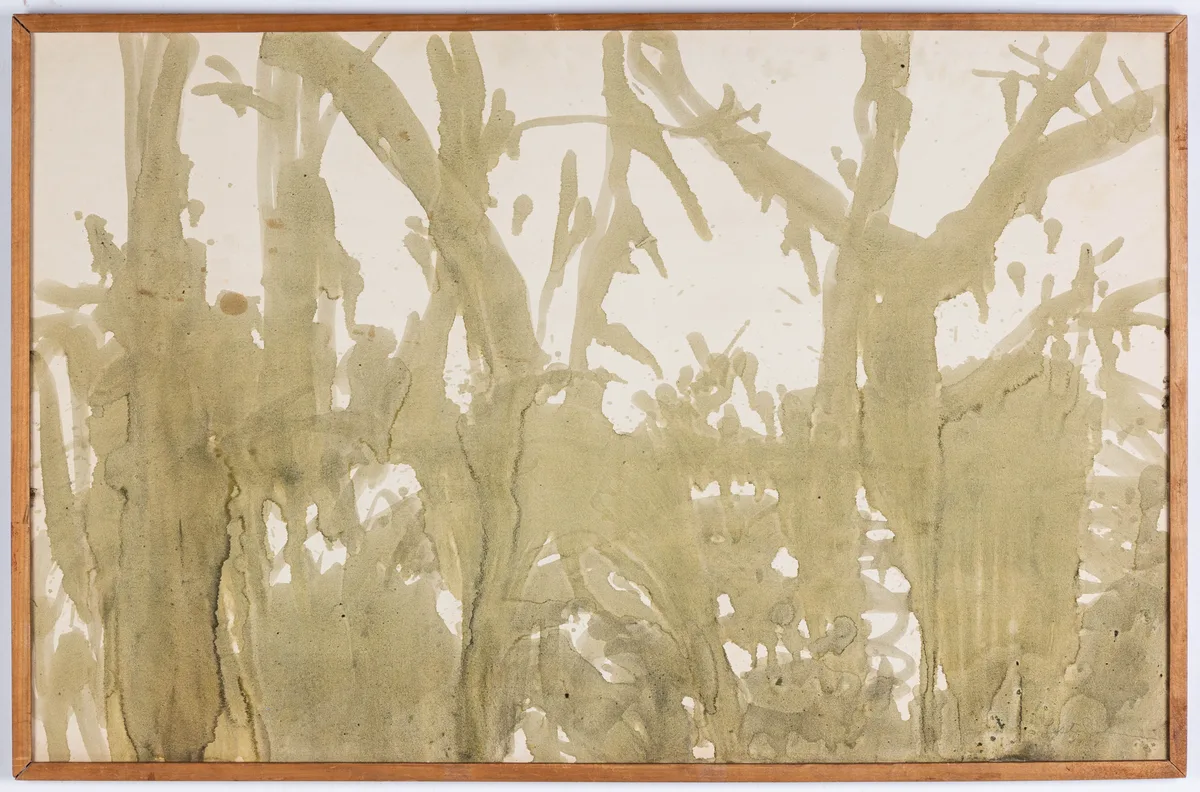 Lester Johnson, Watercolor, Pencil signed 'Lester Johnson' and dated '1958' (lower right)