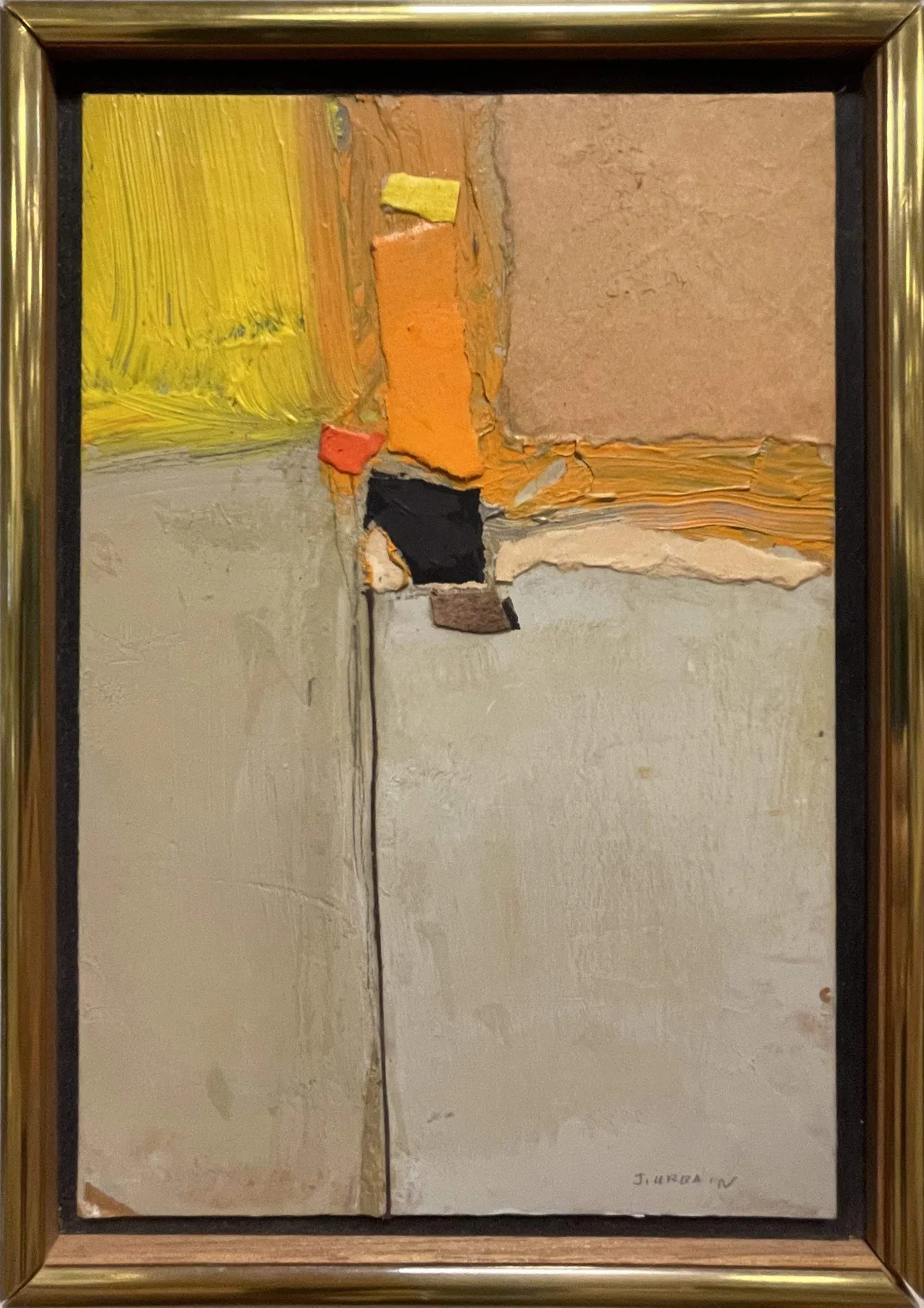 John Urbain, Untitled, 1977, Acrylic and collage on paperboard