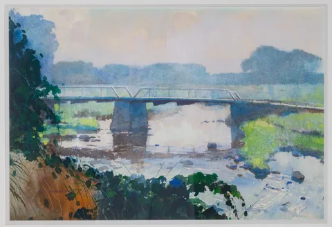Roy Martell Mason, Back Country Bridge, Watercolor