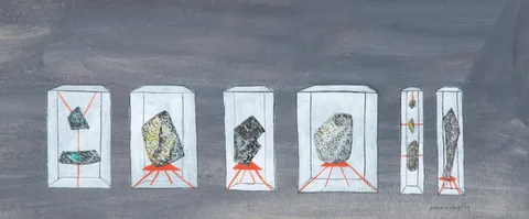 Moon Rocks II by Martha Visser't Hooft, 1969, Gouache, sold Sep 2021