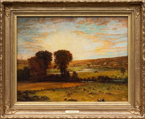 Peace & Plenty" (After George Inness) by Marie Weger, Oil on canvas, sold Nov 2023