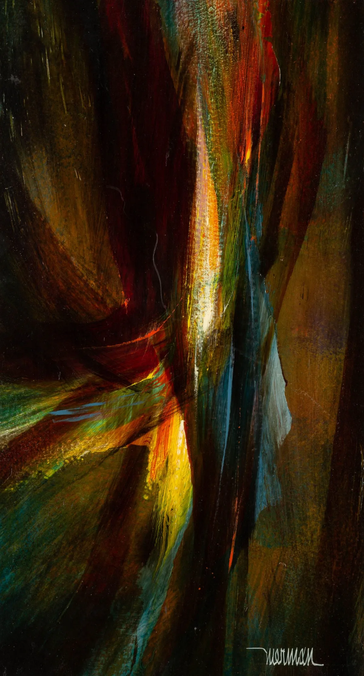 Untitled by Leonardo Nierman, Oil on masonite, sold Mar 2022